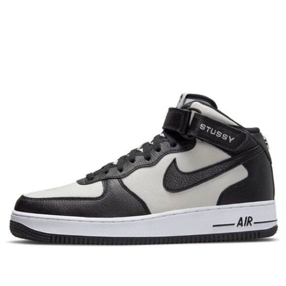 New Nike x Stussy Air Force 1 Mid 'Black White' DJ7840-002 - Picture 1 of 6